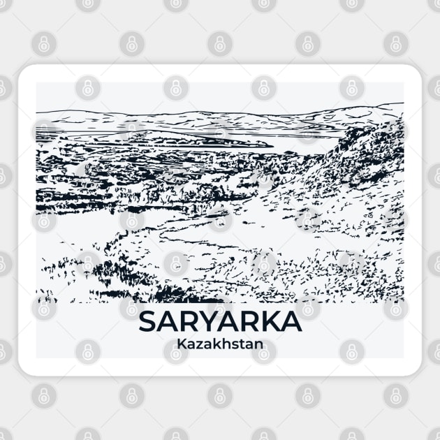Saryarka - Kazakhstan Magnet by Lakeric